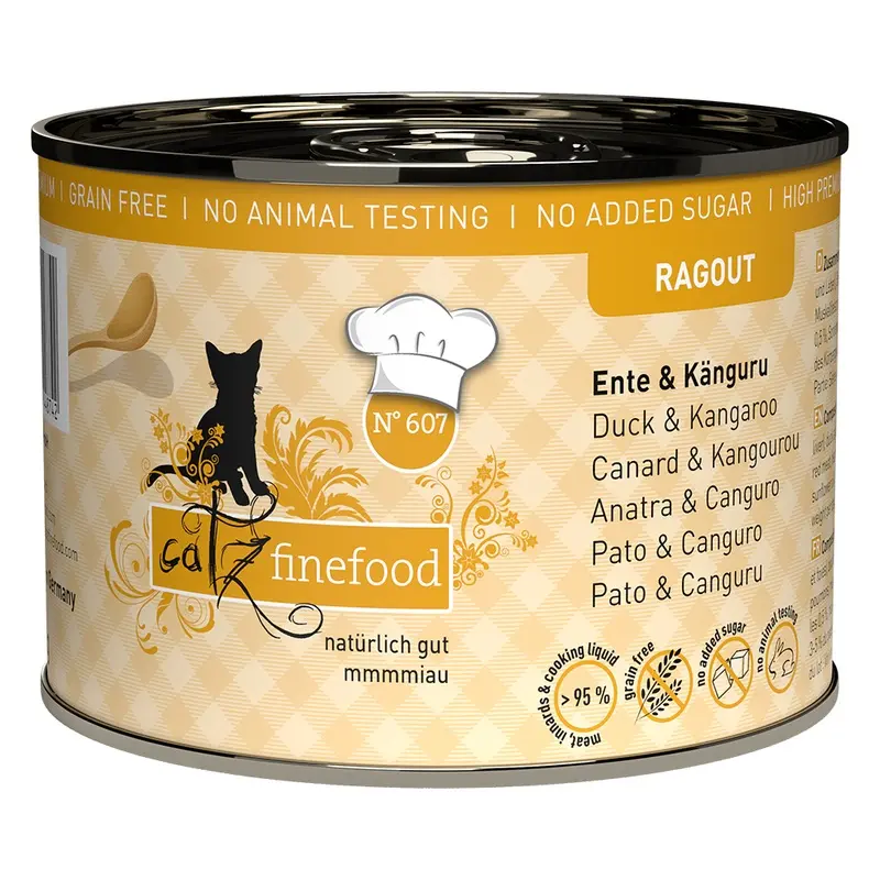 Catz Finefood Ragout 6 X 190G - No. 607 Kangaroo & Duck