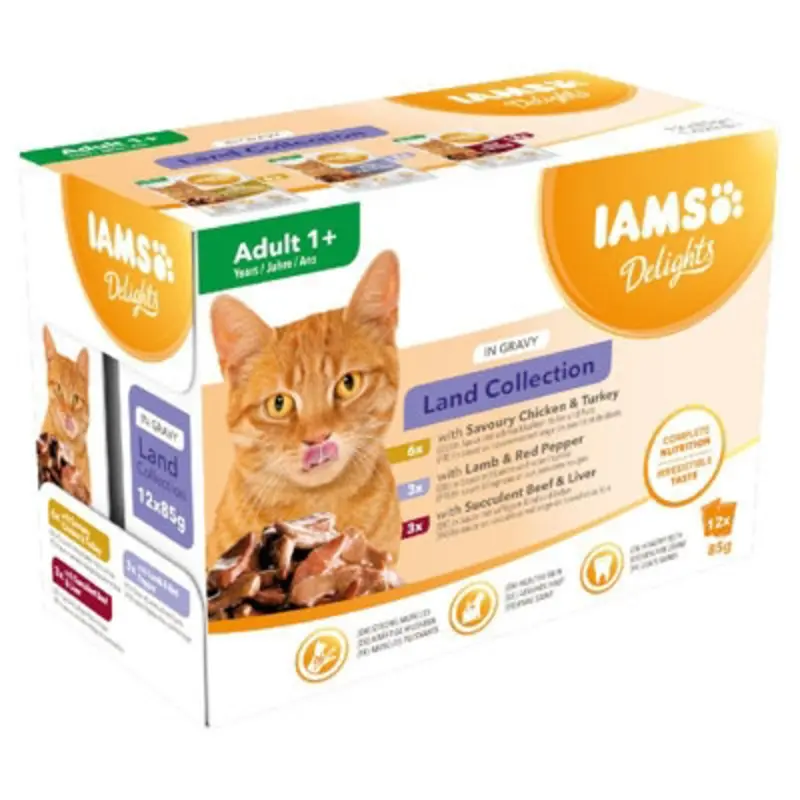 Iams Red Delights Land Collection In Gravy 8Pk Size 8