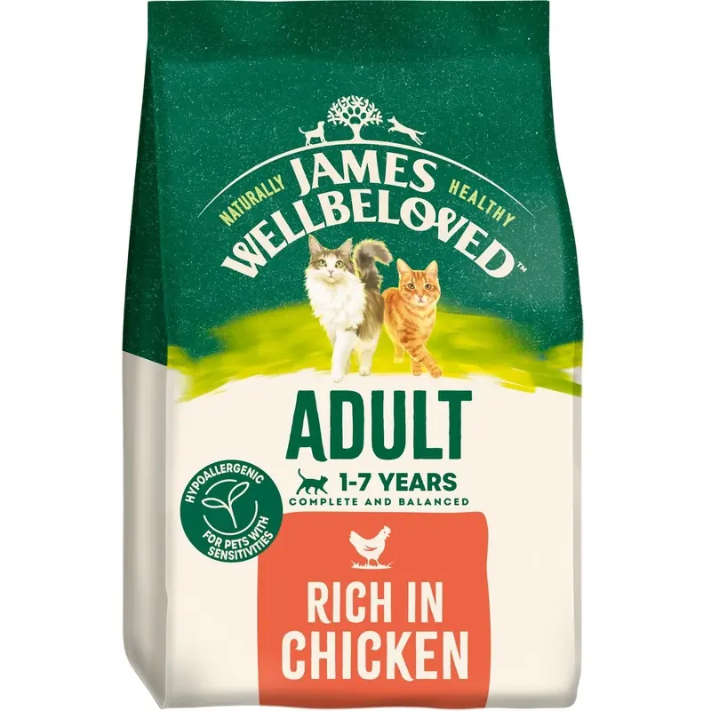 James Wellbeloved Adult Chicken & Rice Dry Cat Food - 4.5Kg