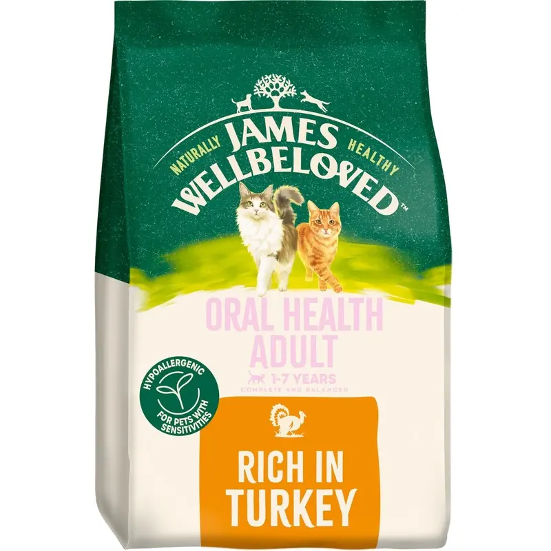 James Wellbeloved Adult Turkey Oral Health Dry Cat Food - 4.5Kg