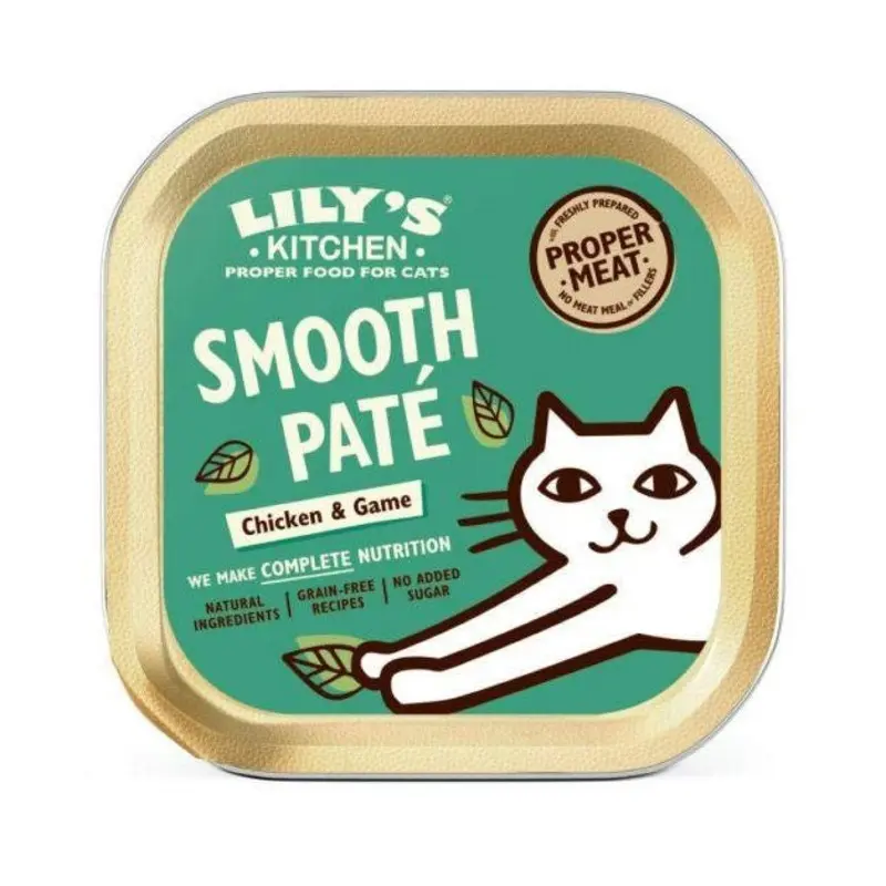 Lilys Kitchen Grain/Salmon Cat Smooth Chicken & Game Pat | : 85G