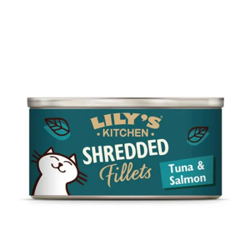 Lilys Kitchen Tuna & Shredded Fillets Tin 70G (Pack Of 24) Salmon