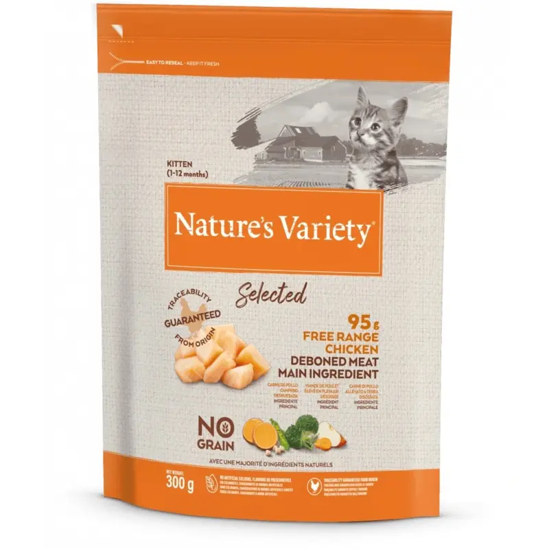 Natures Variety Grain Cat Selected Dry Free Range Chicken For Kittens | : 300G