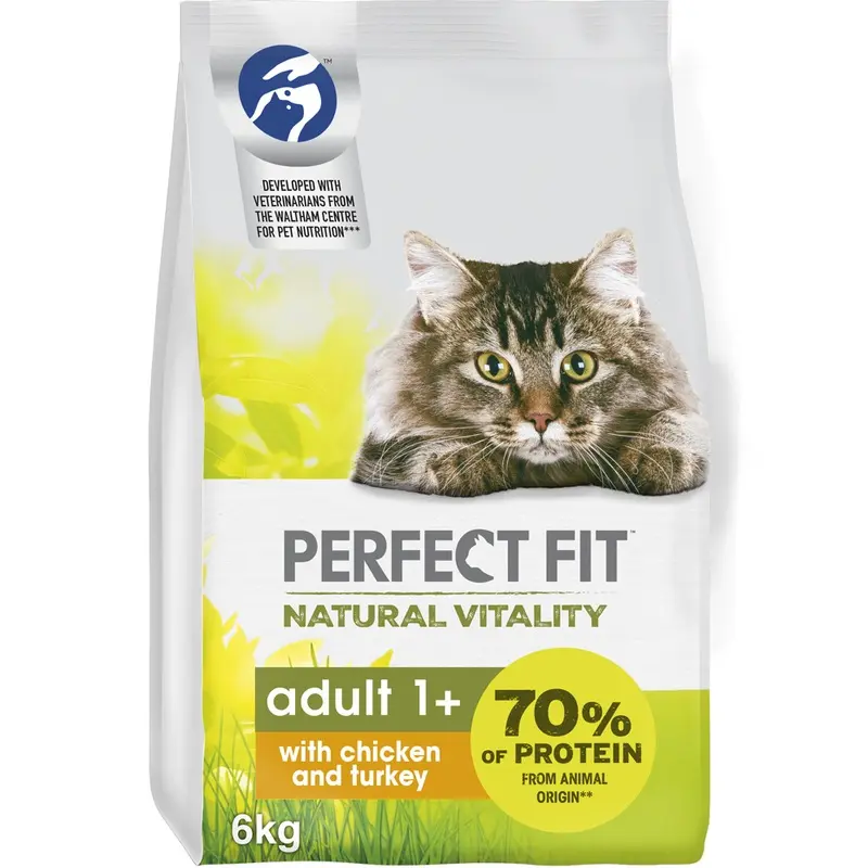Perfect Fit Natural Vitality Adult 1+ Chicken And Turkey - 6Kg