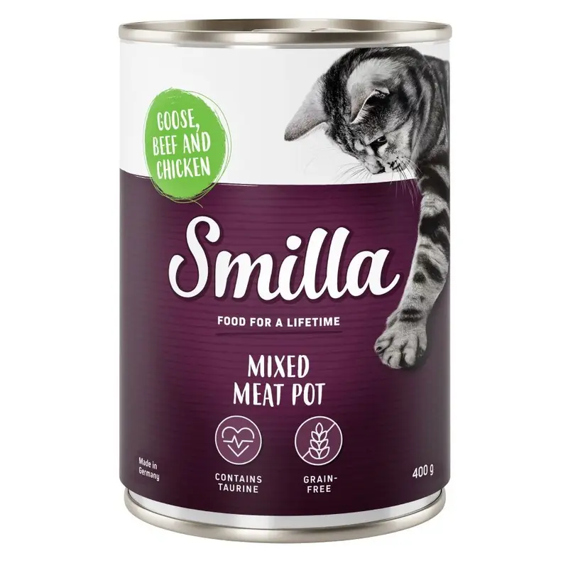 Smilla Tender Meat Mix 6 X 400G - Goose, Beef & Chicken