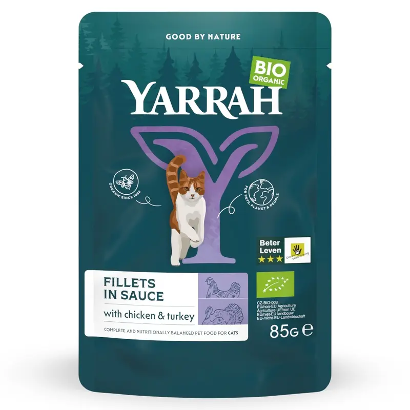 Yarrah Organic Fillets In Sauce 14 X 85G - Organic Turkey