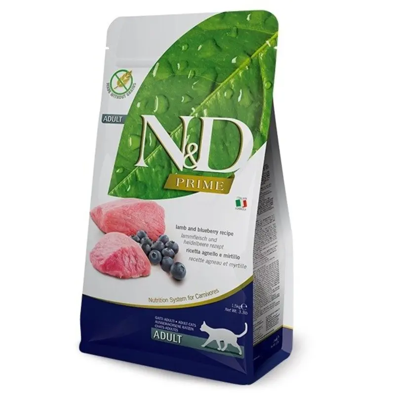 Farmina Nandd Prime In Lamb And Blueberry For Adult Cats - Grain/Orange 5Kg
