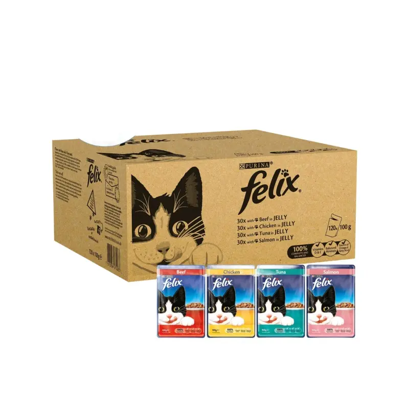 Felix Mixed Selection In Jelly Cat Food, 120 X 100 G