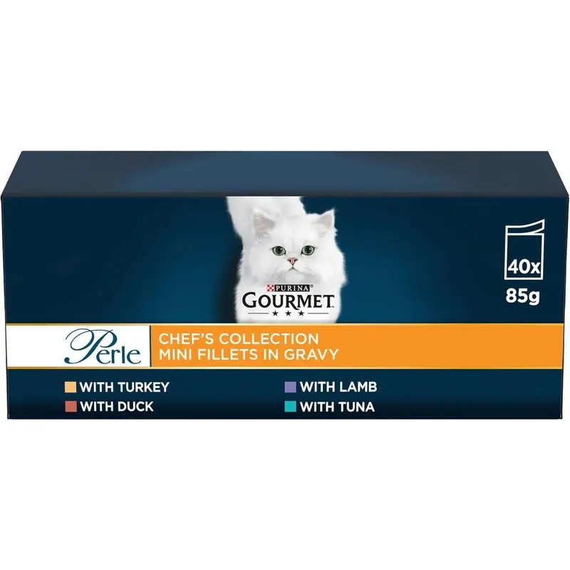 New Gourmet Store Chefs Collection In Gravy Wet Adult Cat Food 40X85g Gourmet Perle