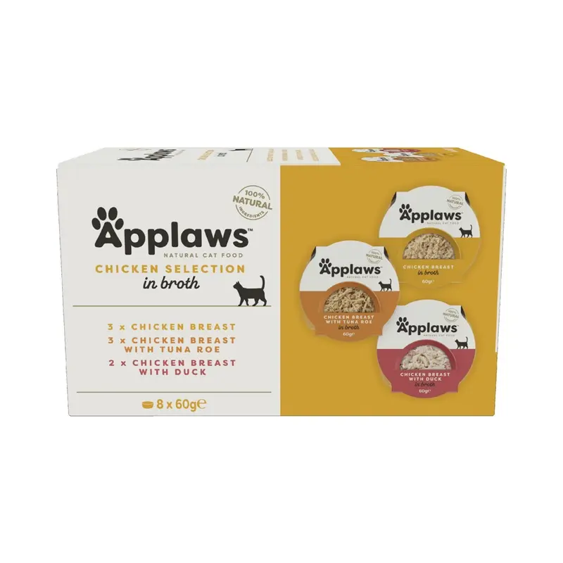 Applaws Adult Multipack Cat Pots 60G - Chicken Selection (8 X 60G)