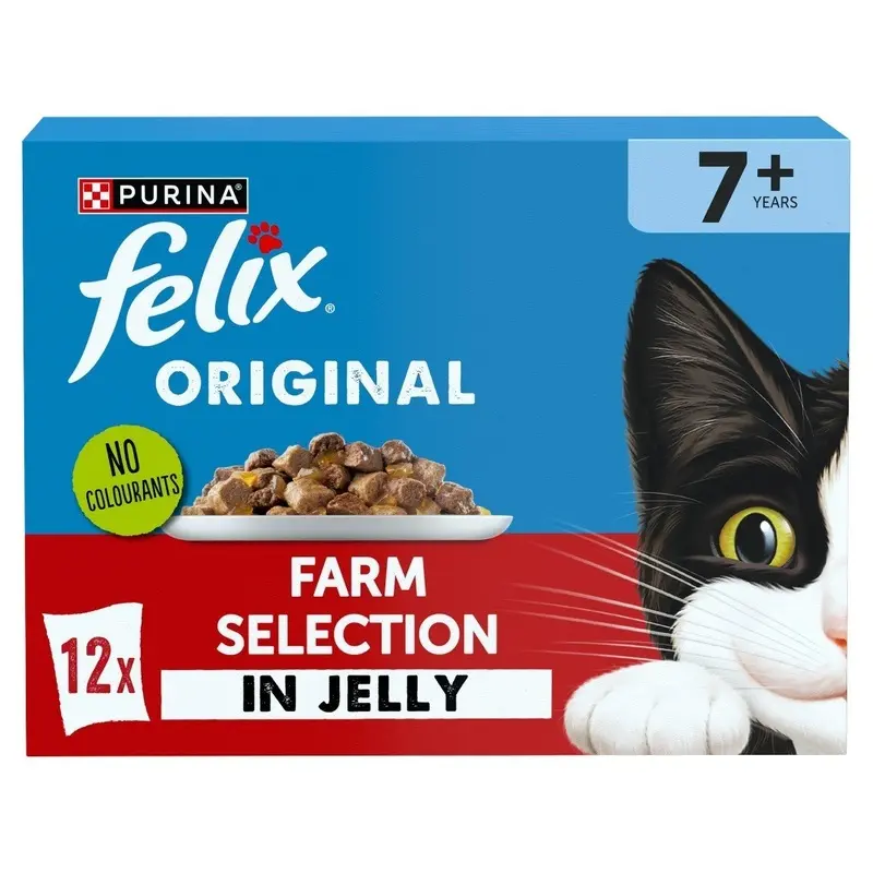 Felix Original Senior 7+ Farm Selection In Jelly Wet Cat Food - X 85G Size 12