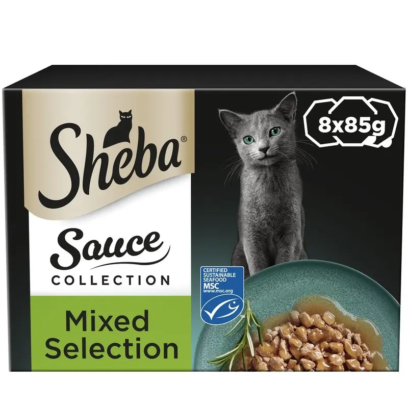 Sheba Sauce Collection Trays - Mixed Selection In Gravy (8 X 85G)