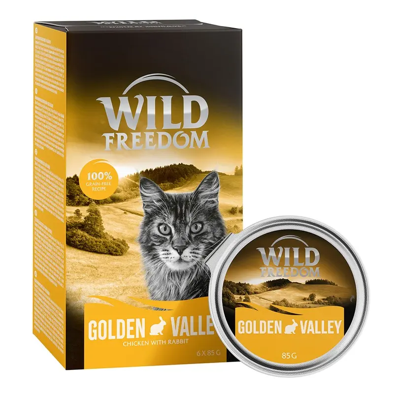 Wild Freedom Adult Trays 6 X 85G - Golden Valley - Rabbit & Chicken