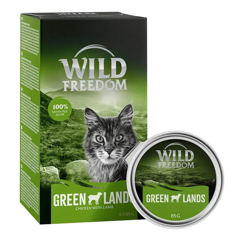 Wild Freedom Adult Trays 6 X 85G - Green Lands - Lamb & Chicken