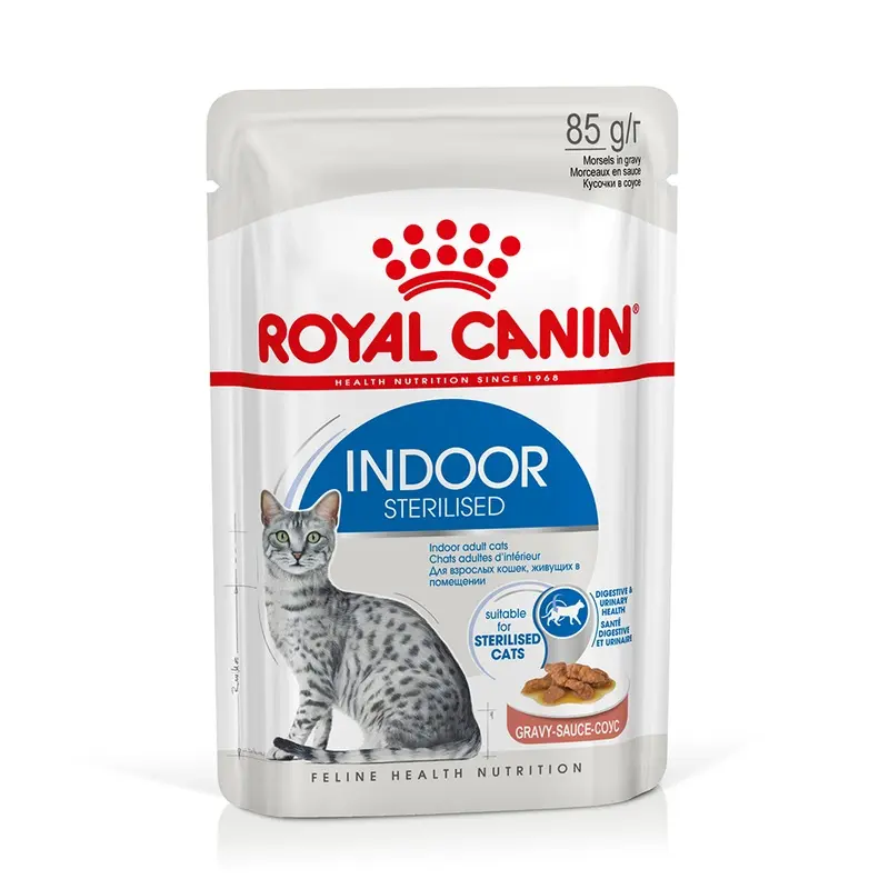 Royal Canin Indoor Sterilised In Gravy - 12 X 85G