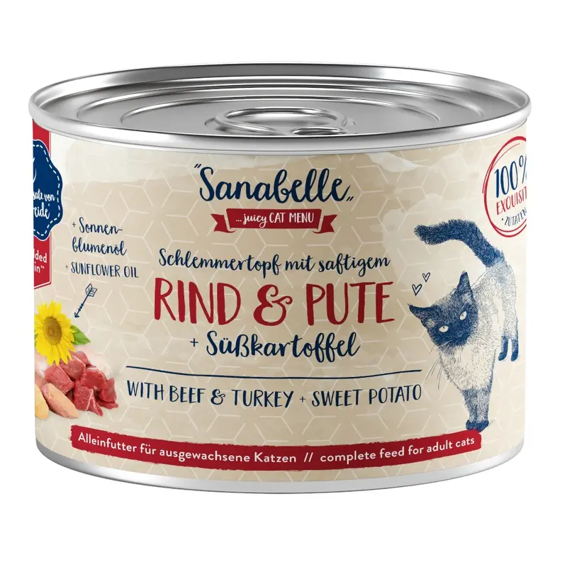 Sanabelle All Meat 6 X 180G - Beef & Turkey