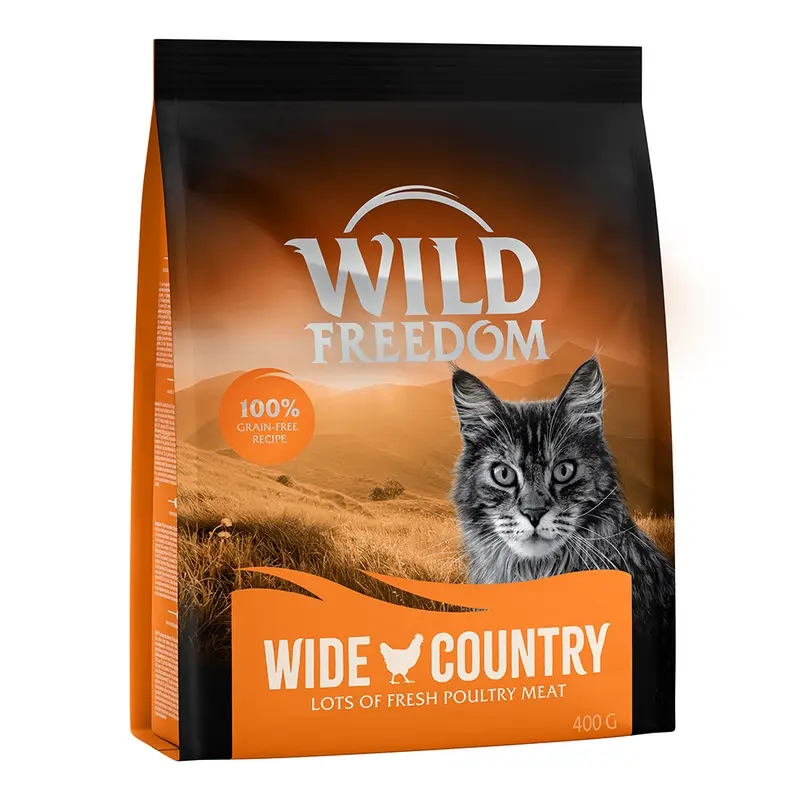 Wild Freedom 400G Dry Cat Food - 15% Off! * - Adult "Wide Country" Poultry - Grain-Free (400G)