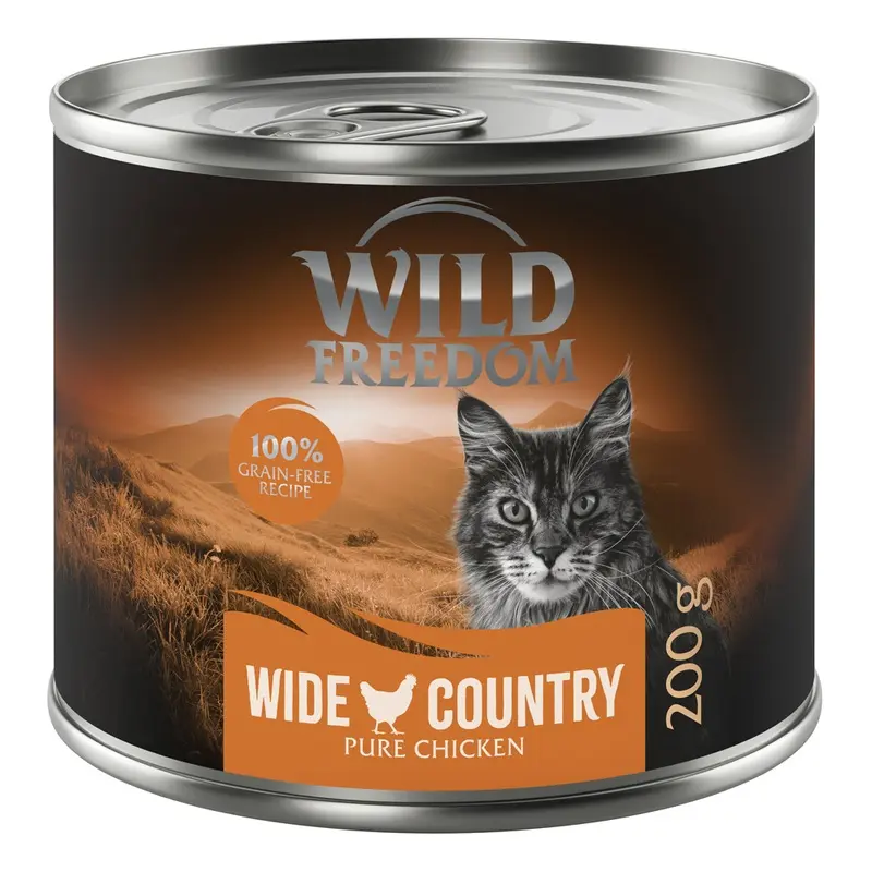 Wild Freedom 6 X 200G Wet Cat Food - 5 + 1 Free! * - Adult Wide Country - Pure Chicken (6 X 200G)