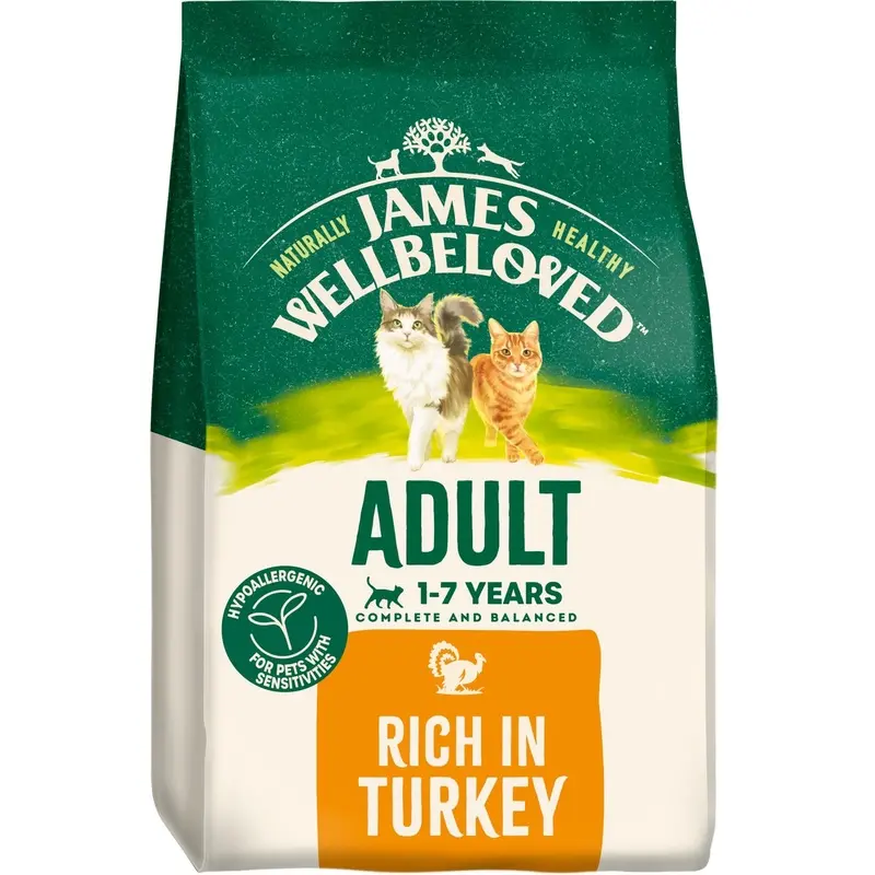 Adult Turkey & Rice Dry Cat Food - 4.5Kg
