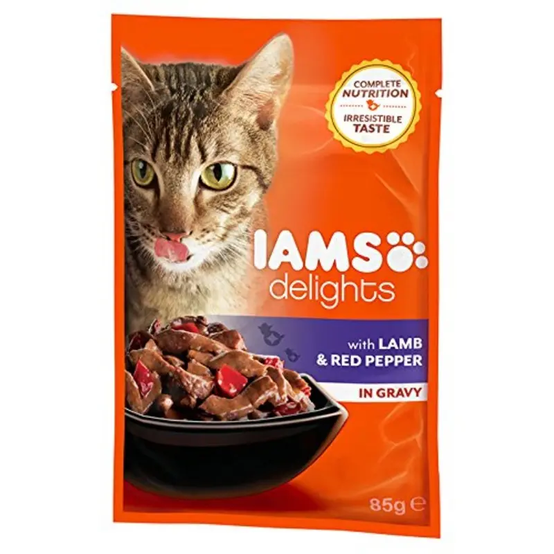 Iams Delights Adult With Lamb and Red Pepper In Gravy, 85 g