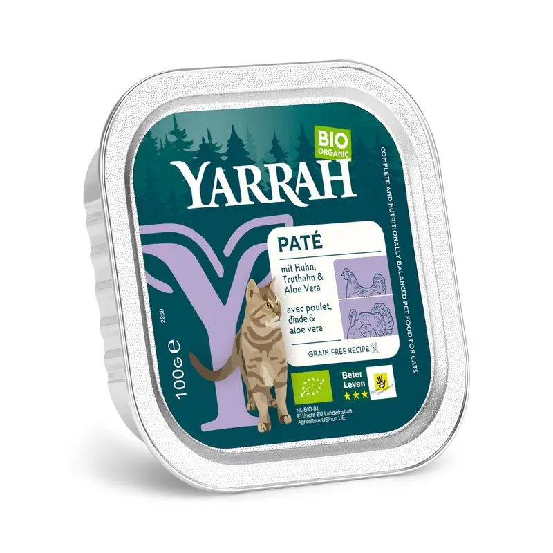 Yarrah Organic Pt 6 X 100G - Organic Chicken & Organic Turkey With Organic Aloe Vera