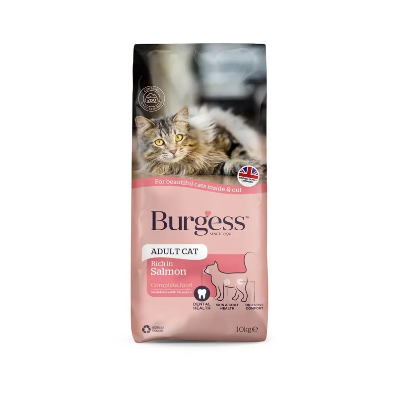 Burgess Scottish Adult Cat Food - Salmon 10Kg
