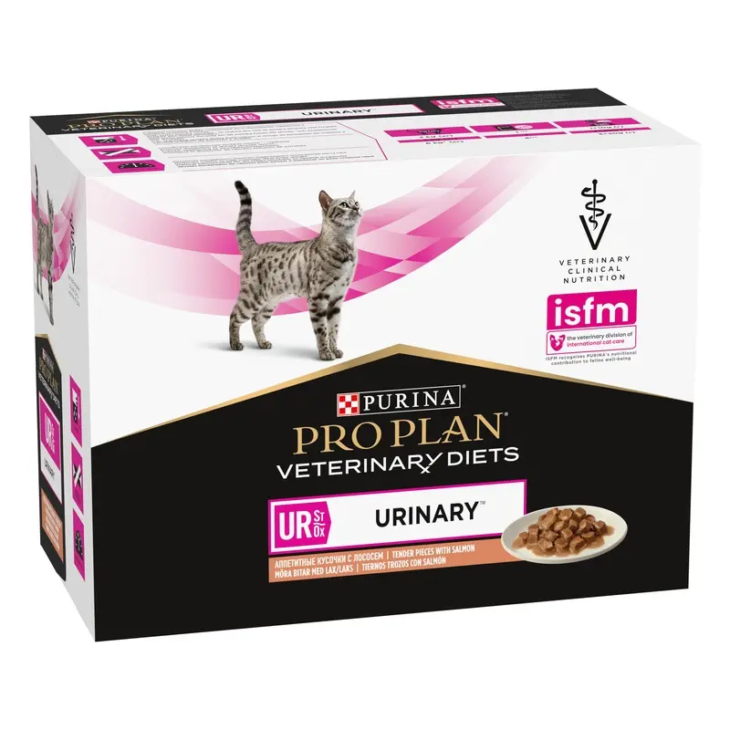 Purina Pro Plan Veterinary Diets Feline Ur Urinary - Salmon - 10 X 85G