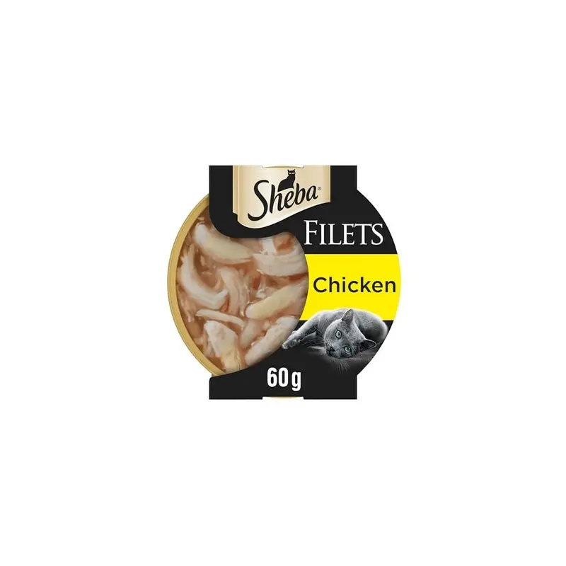 Sheba Fillets Cat Food Tray With Chicken In Gravy 2X16x60g