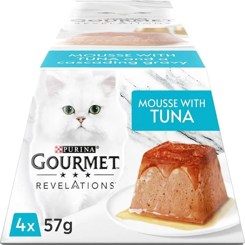 Gourmet Revelations Mousse Tuna Wet Cat Food - X 57G Size 4