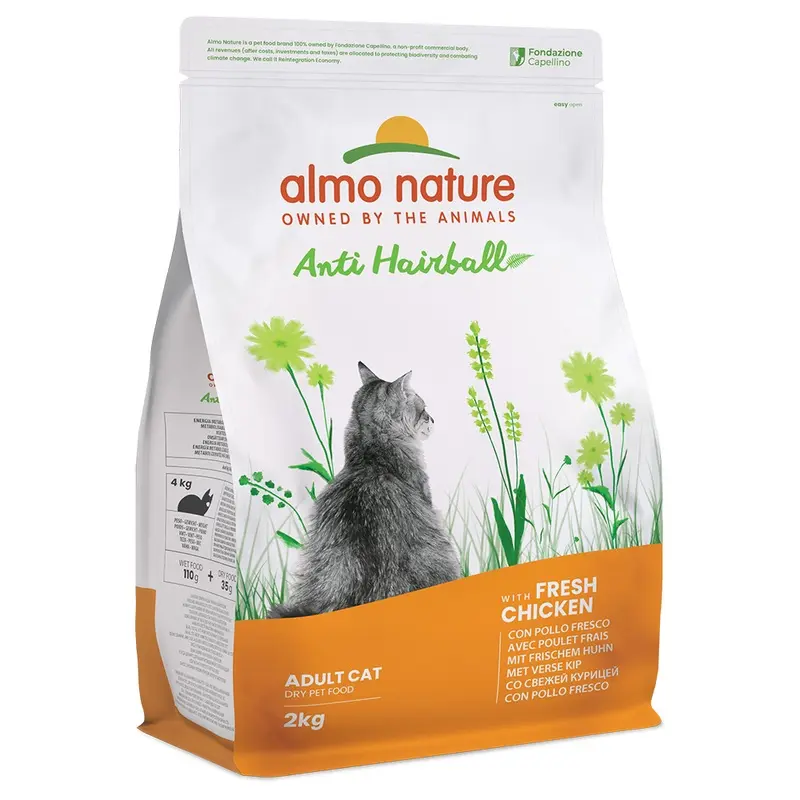 Almo Nature Holistic Anti Hairball Chicken & Rice Kibble For Cats - 2Kg