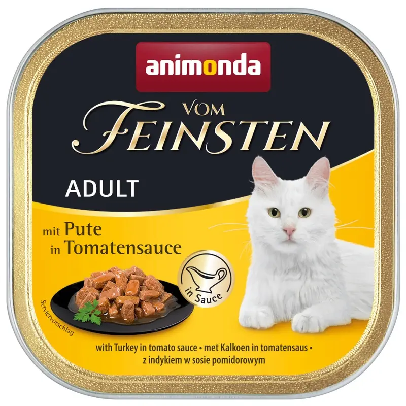 Animonda Vom Feinsten Adult No Grain In Sauce 6 X 100G - Turkey In A Tomato Sauce