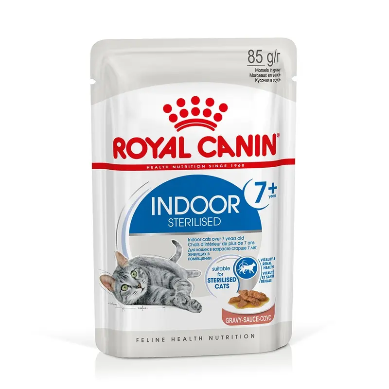 Royal Canin Indoor Sterilised 7+ In Gravy - 12 X 85G