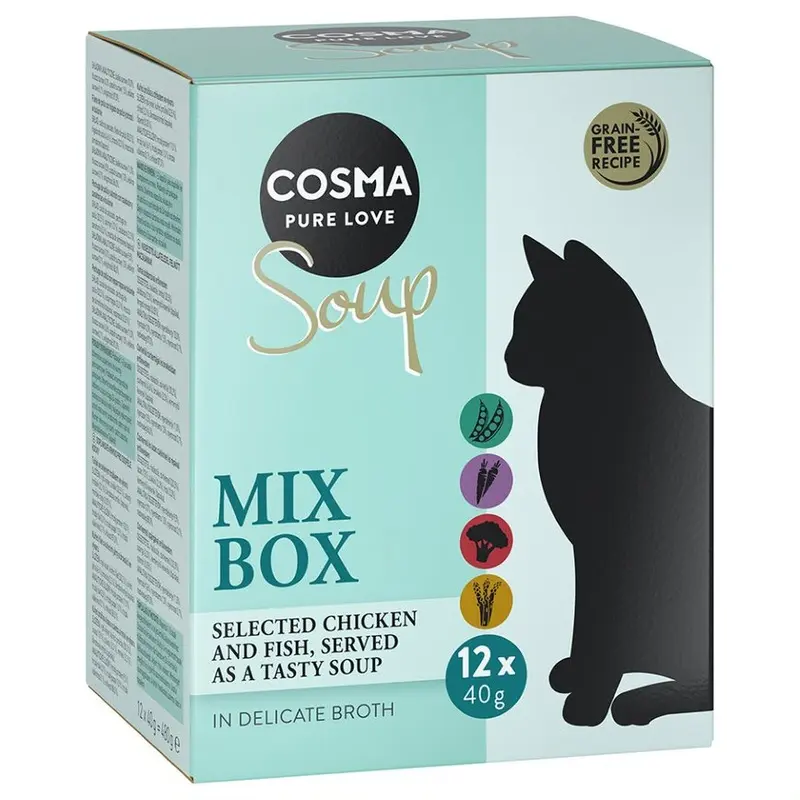 Cosma Soup 12 X 40G - Mix 2 (4 Varieties)