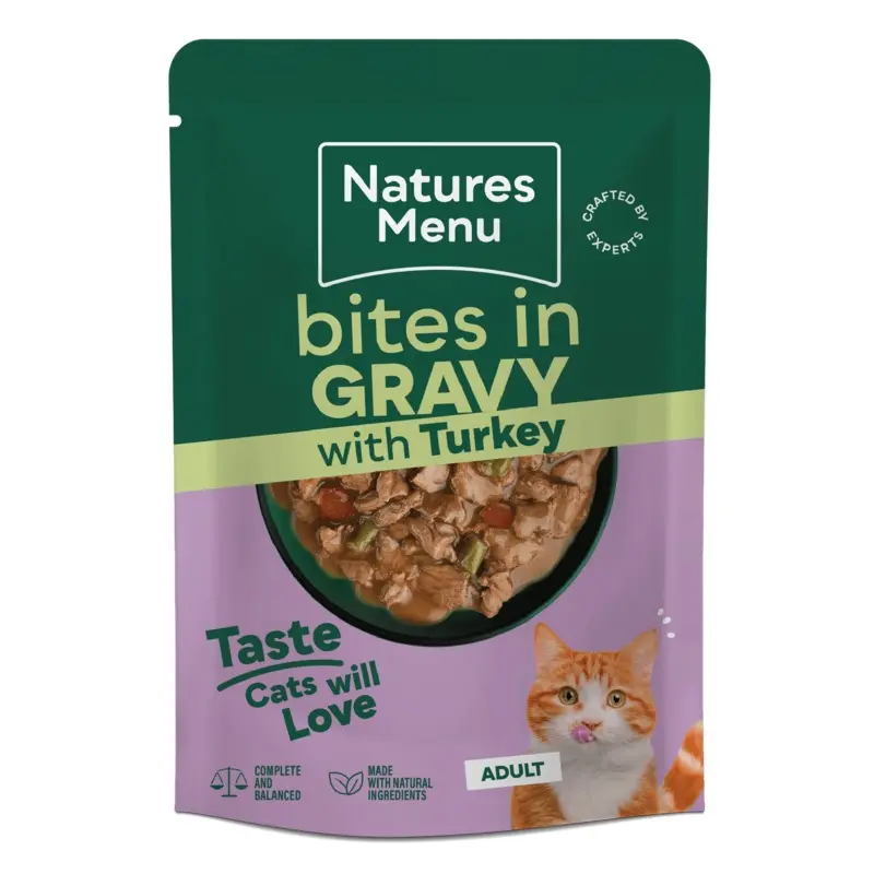 Natures Menu Cat Bites In Gravy With Turkey | : 85G