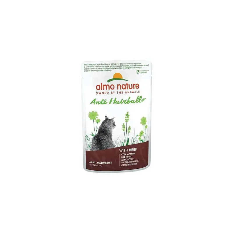 Almo Nature Functional Anti Hairball Wet Cat Food With Beef 70G