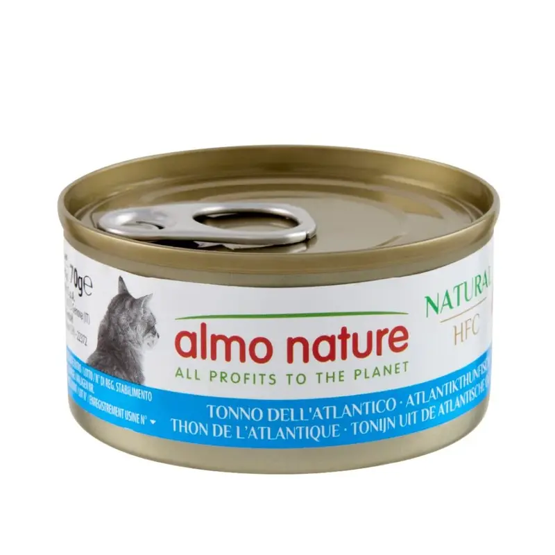 Almo Nature Hfc Natural - Wet Cat Food With Atlantic Tuna (Pack Of X 70G Tins) Size 24
