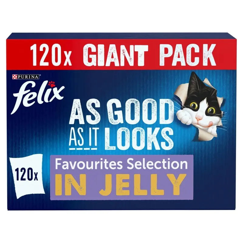 Felix As Good As It Looks Favourites Selection In Jelly Wet Cat Food 120X85g Size 5