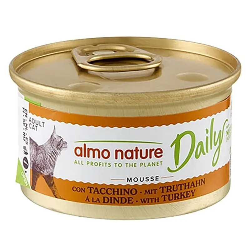 Almo Nature Daily 6 X 85G Menu Wet Cat Food - 5 + 1 Can Free! * - Mousse With Turkey (6 X 85G)