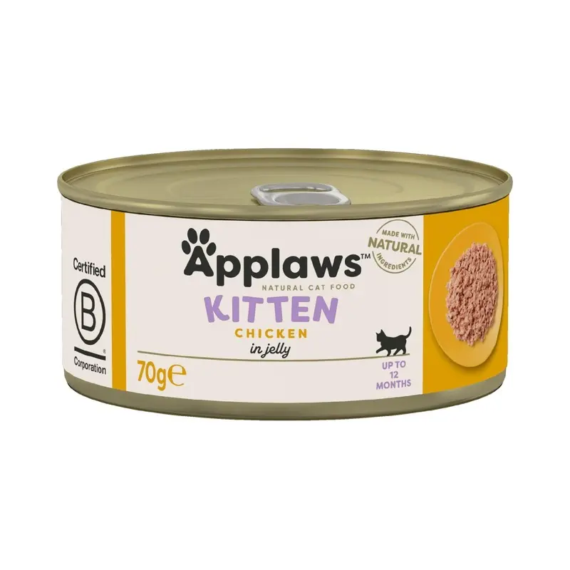 Applaws Natural Chicken In Jelly Tins Kitten Food - X 70G Size 6