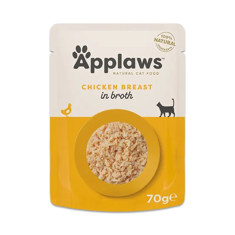 Applaws Natural Wet Adult Cat Food Chicken Breast In Broth 70G