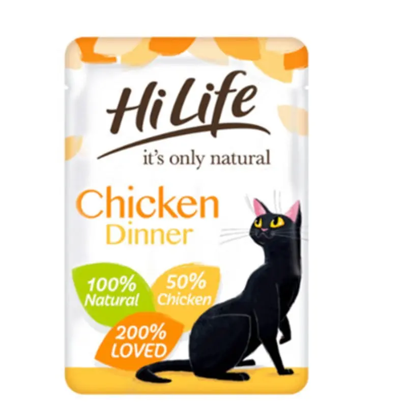 B&Q Grain Hilife Natural Cat Pch Chicken Dinner In Jelly X 18 70G