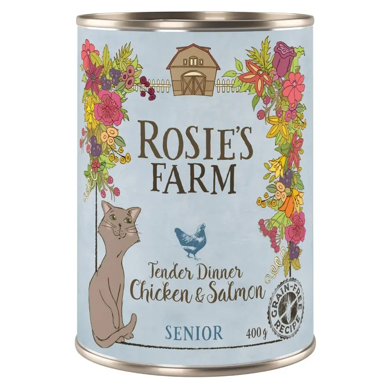 Rosies Farm Senior Tender Dinner With Chicken & Salmon - 6 X 400G (Cans)