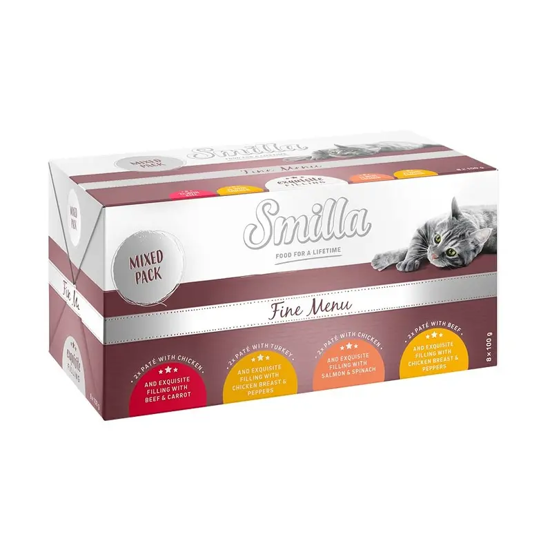 Smilla Fine Menu Exquisite Filling 8 X 100G - Mixed Pack (4 Varieties)
