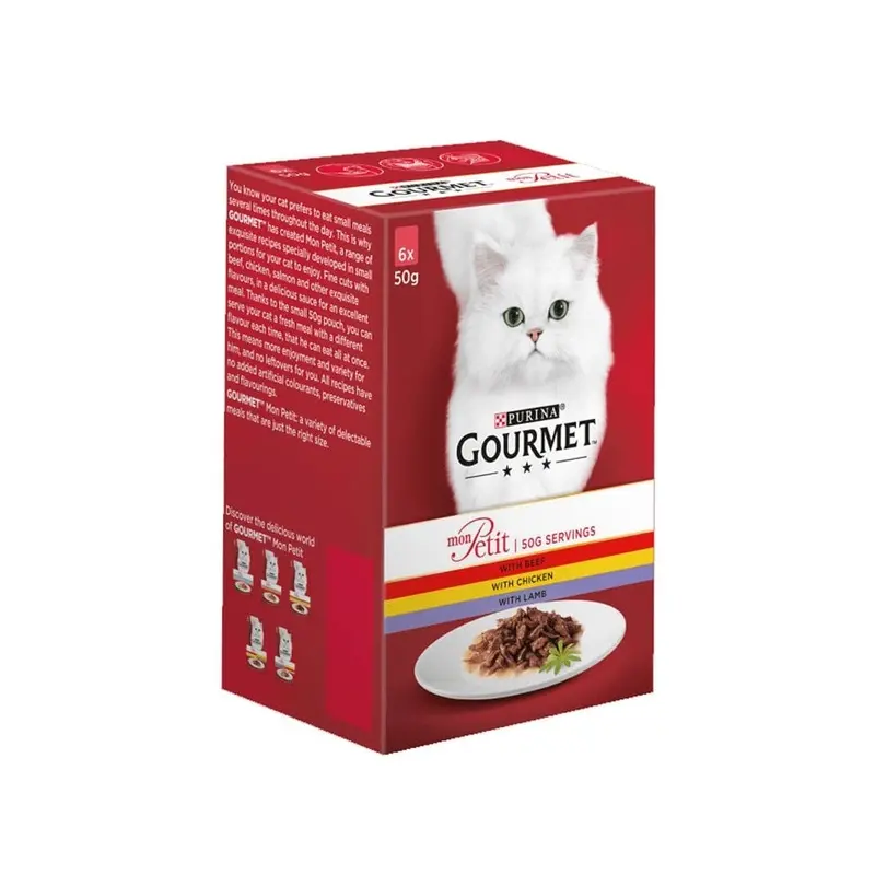 Gourmet Mon Petit Meat Selection Cat Food (6X50g Pouches) - : X 50G Size 6