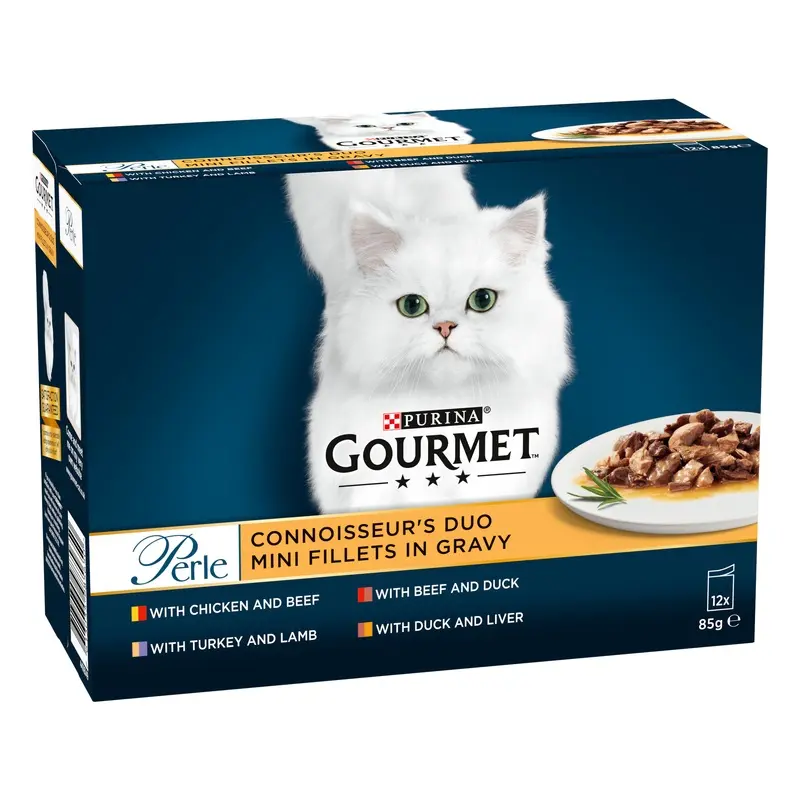 Gourmet Perle Pouches Mixed Pack - Connoisseurs Duo In Gravy (12 X 85G)