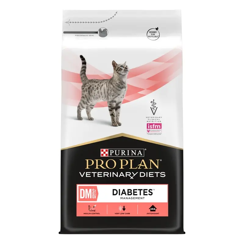 Purina Pro Plan Veterinary Diets Feline Dm St/Ox - Diabetes Management - 5Kg