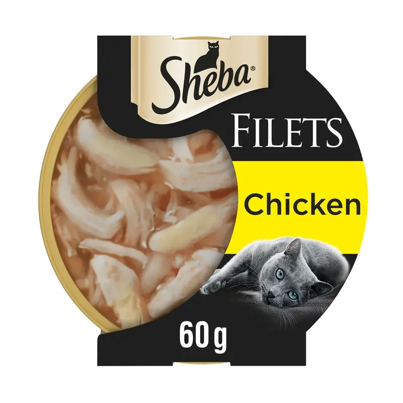 Sheba Fillets In Gravy Trays - Chicken (32 X 60G)