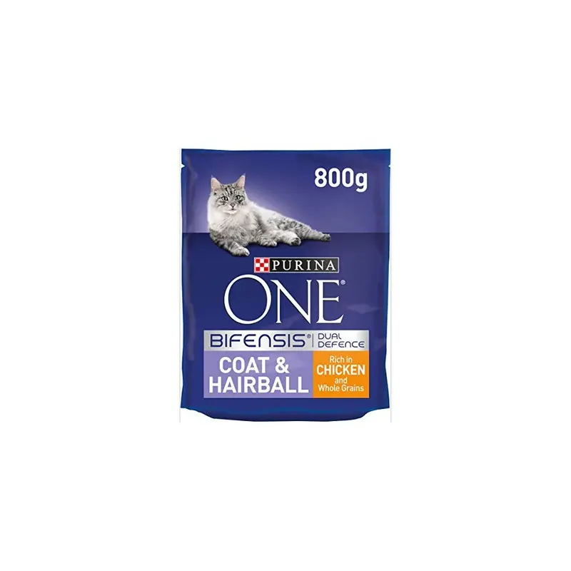 Purina One Coat & Hairball Dry Cat Food Chicken (Pack Of 4) 800G