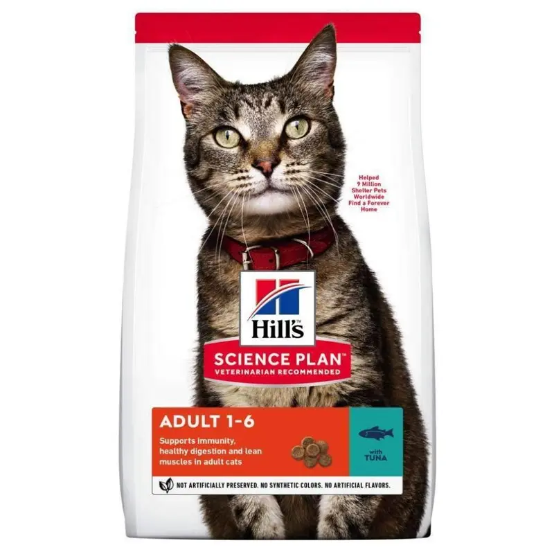 Hills Pet Food Dry Science Plan Adult Tuna Flavour Dry Cat Food 3Kg