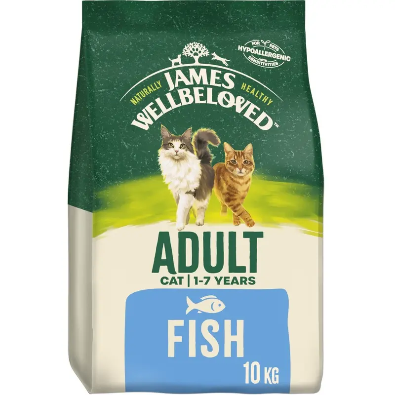 James Wellbeloved Adult Fish 10 Kg Bags, Hypoallergenic Dry Cat Food 10Kg